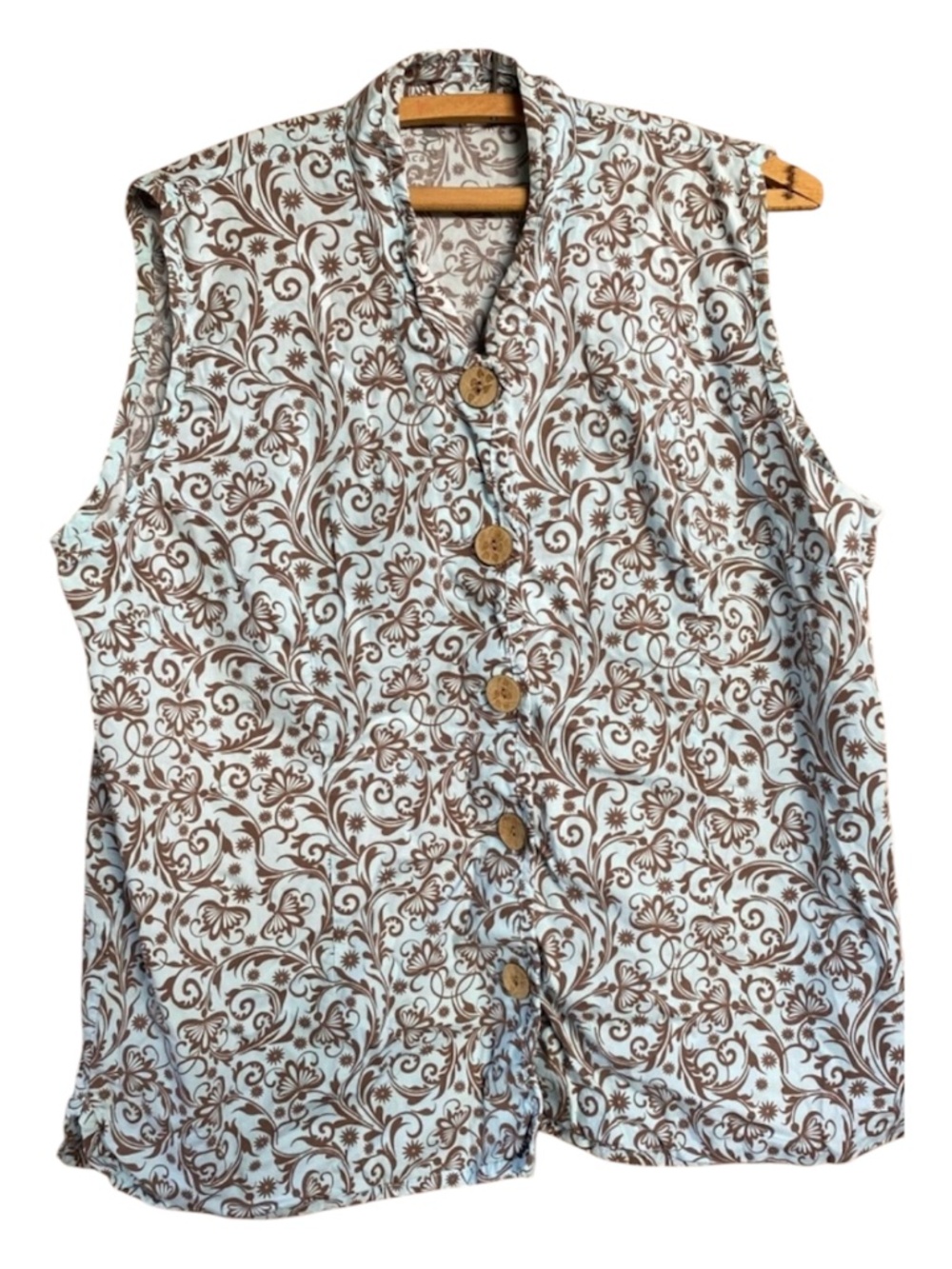 Acacia Summer Cotton Pajamas Set Shirt Pants XL